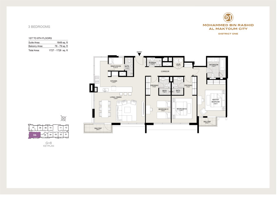 District One Residences 16 floor plan 4