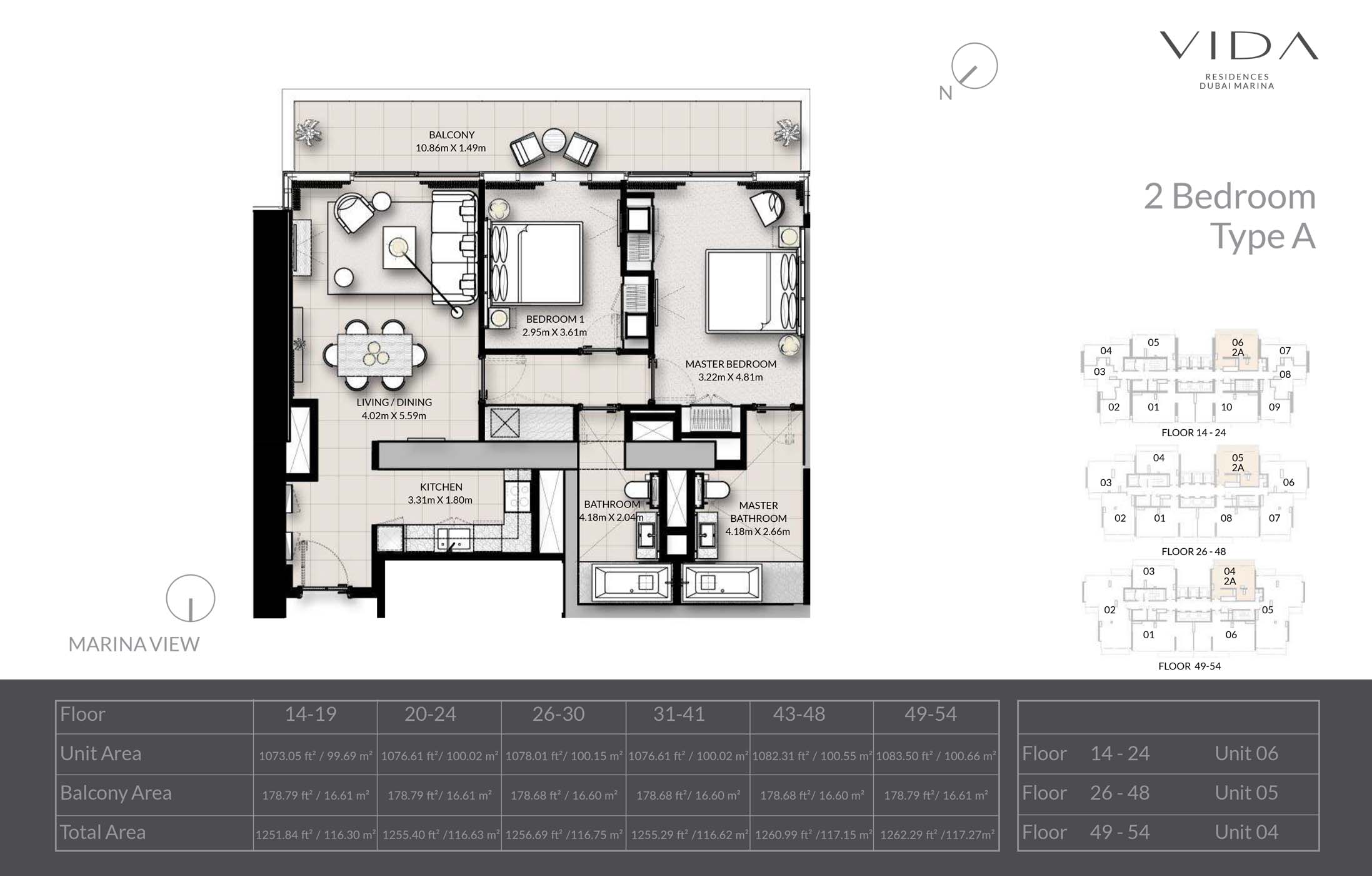 Vida Residences Dubai Marina floor plan 2