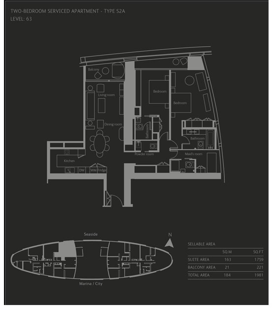 The Address Residences floor plan 3