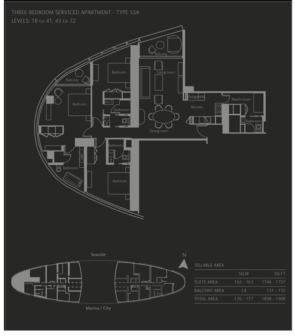The Address Residences floor plan 4