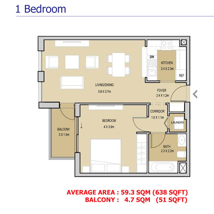 Mudon Views Apartments floor plan 2