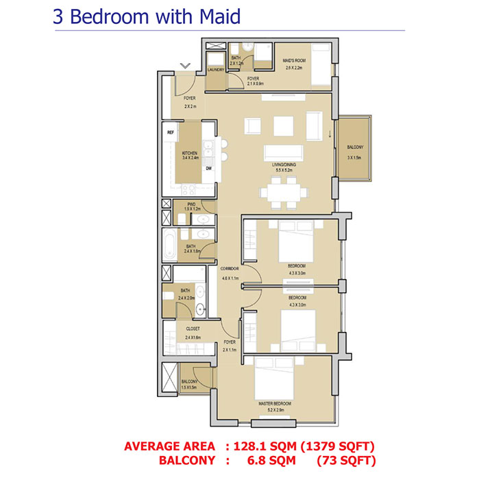 Mudon Views Apartments floor plan 4