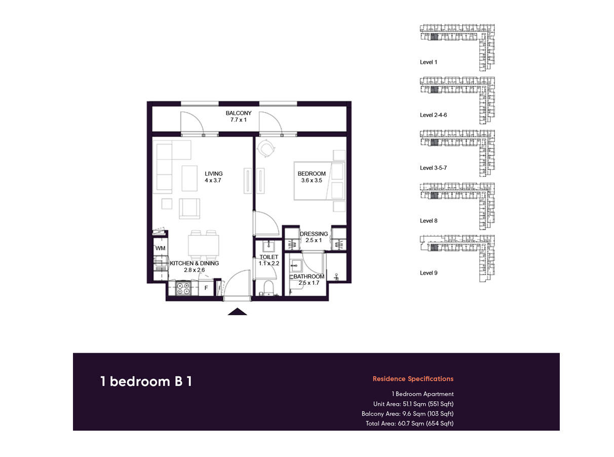 The Boulevard at Aljada floor plan 1