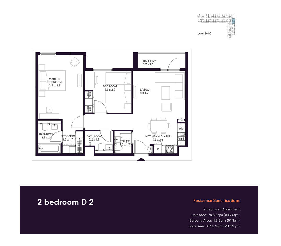 The Boulevard at Aljada floor plan 2
