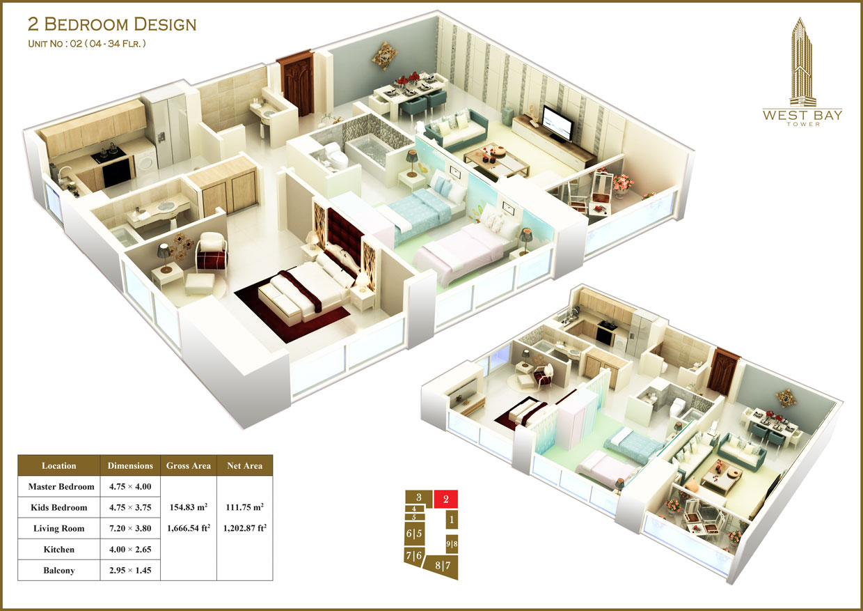West Bay Tower floor plan 4