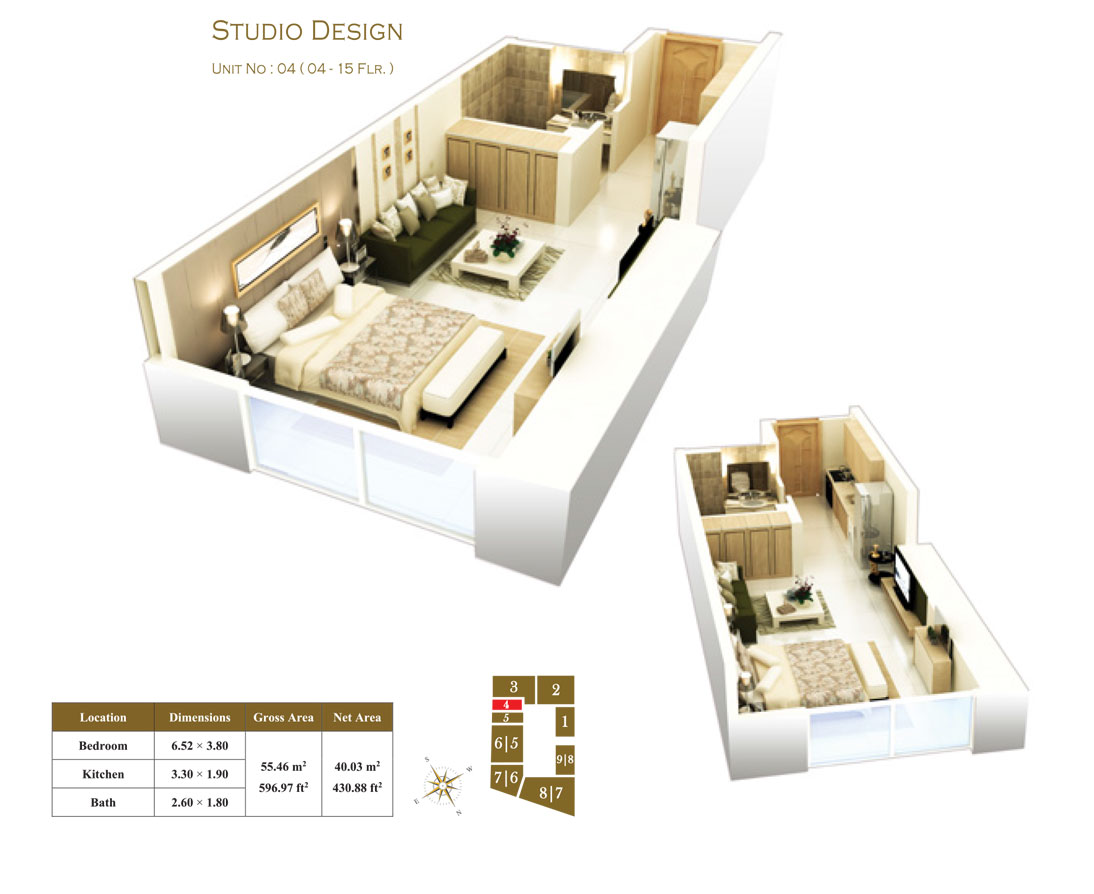 West Bay Tower floor plan 1