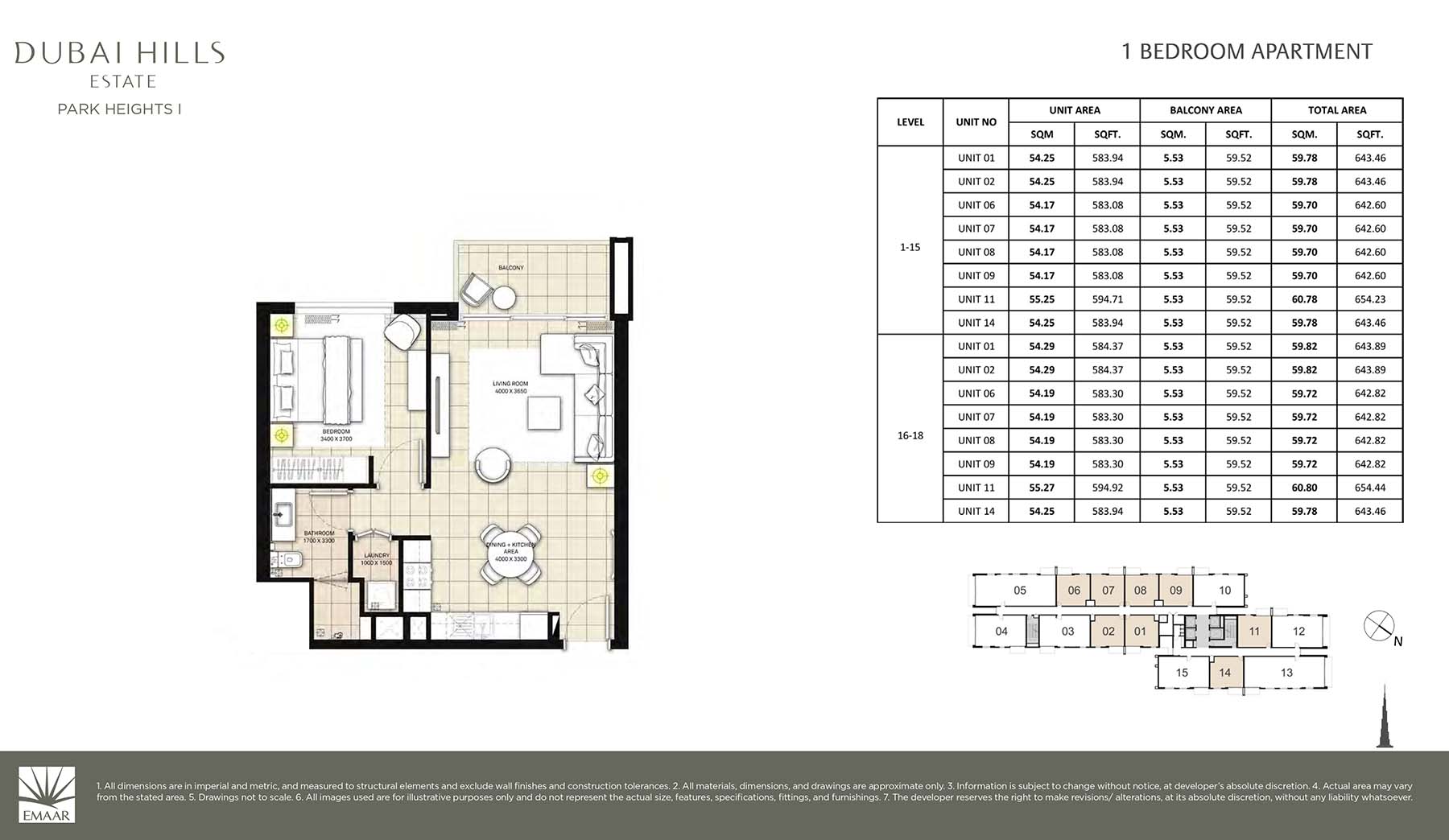 Park Heights 1 floor plan 1