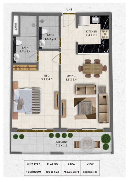 Gardenia Livings floor plan 1