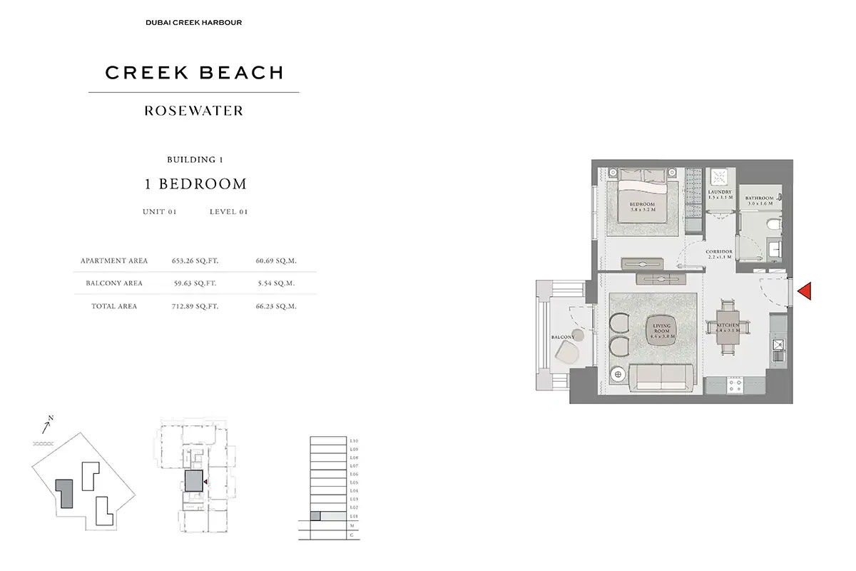 Rosewater at Creek Beach floor plan 1