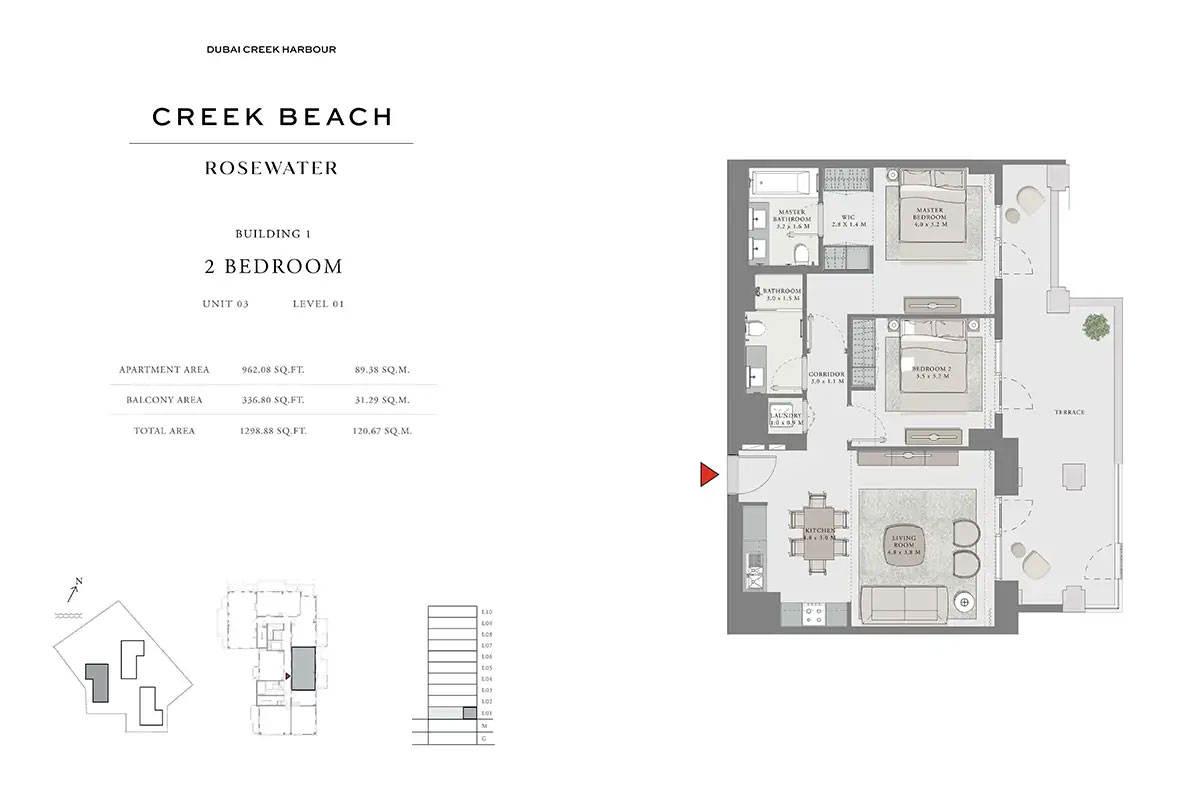 Rosewater at Creek Beach floor plan 2