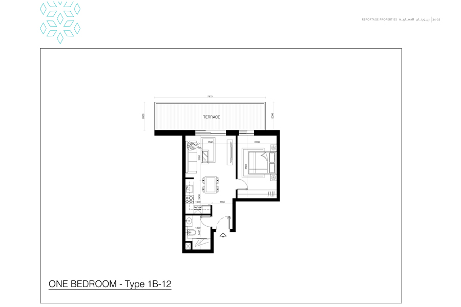 Al Raha Lofts One floor plan 1