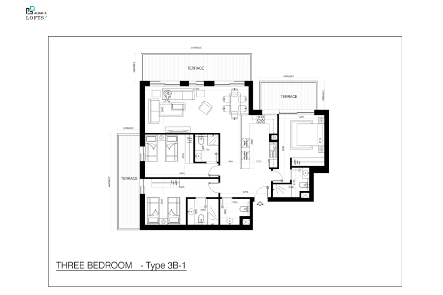 Al Raha Lofts One floor plan 4