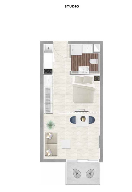 Al Raha Lofts Two floor plan 1