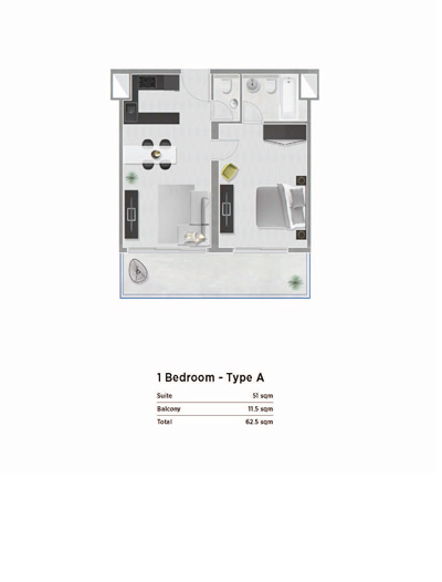 Oasis Residences One floor plan 2