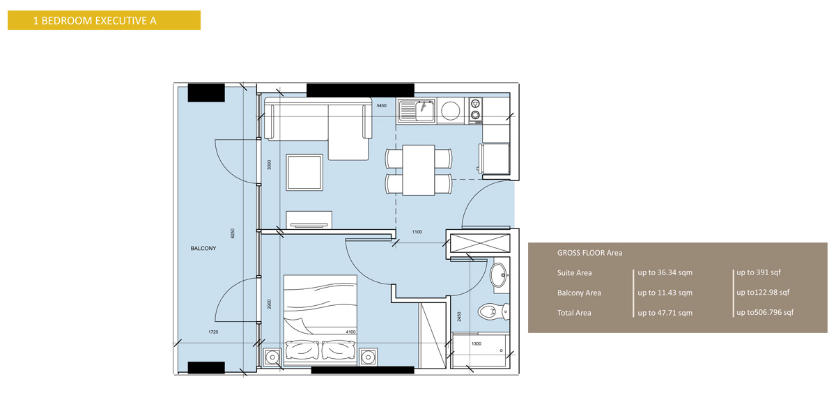 Oasis Residences Two floor plan 1