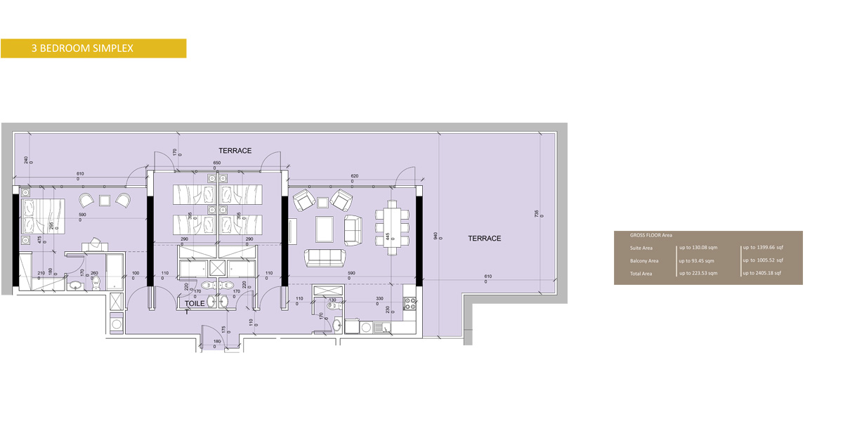 Oasis Residences Two floor plan 3