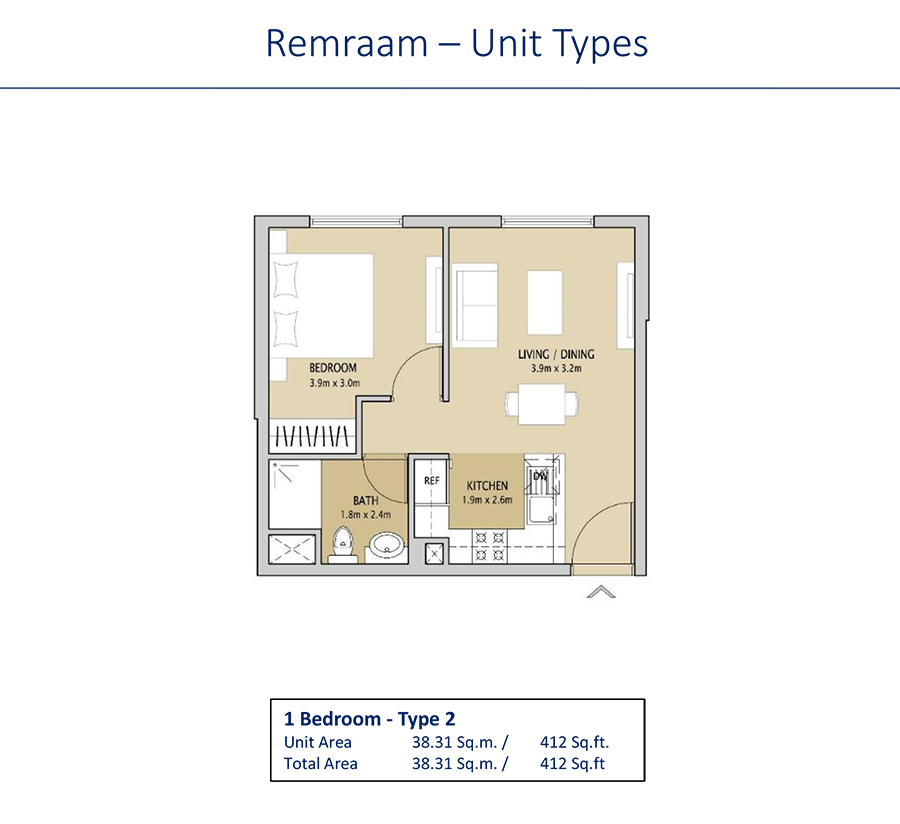 Remraam Apartments floor plan 1