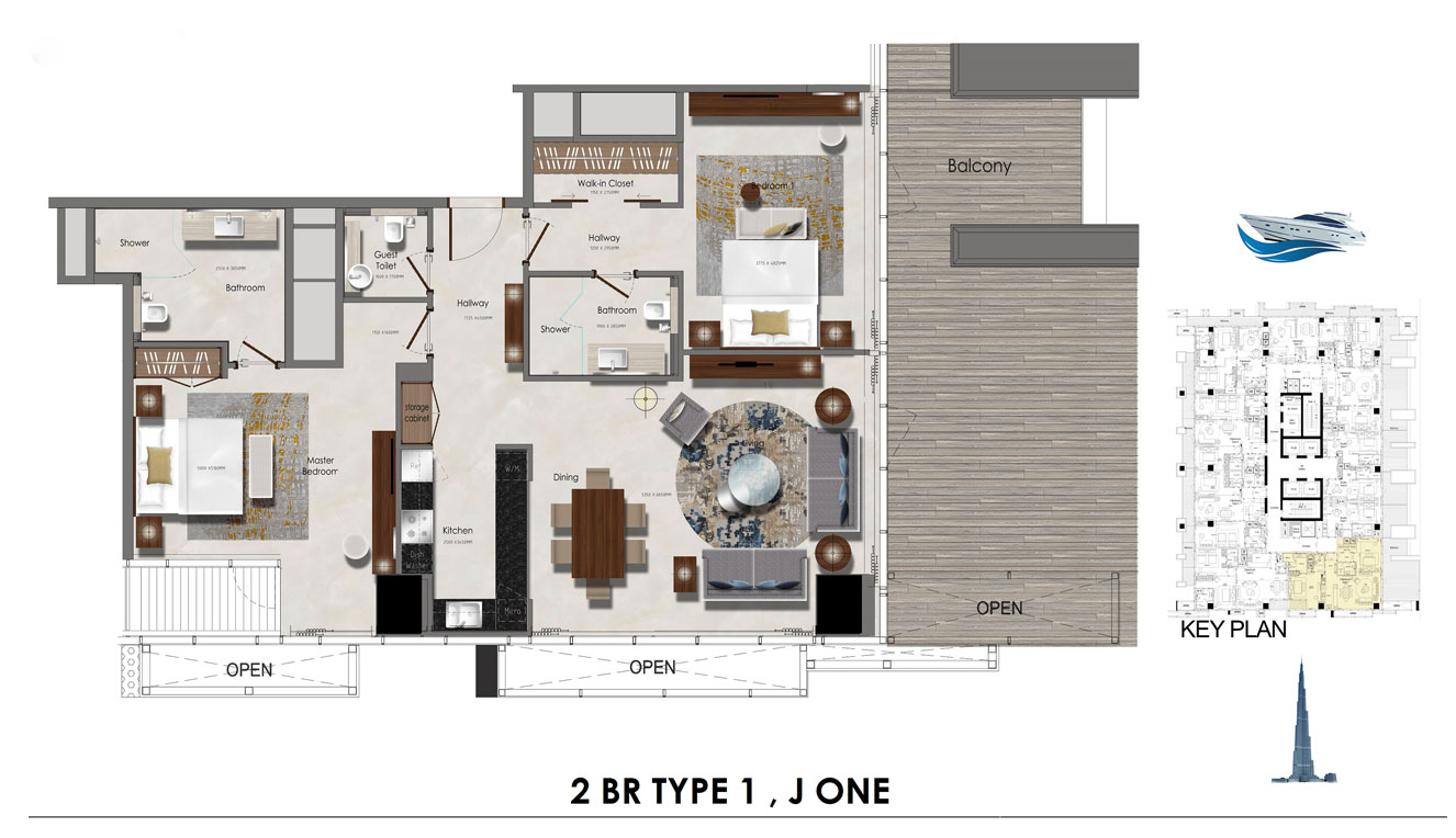 J One Tower floor plan 3