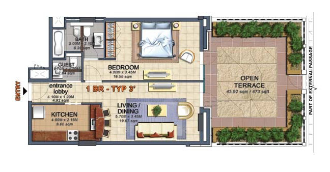J One Tower floor plan 1