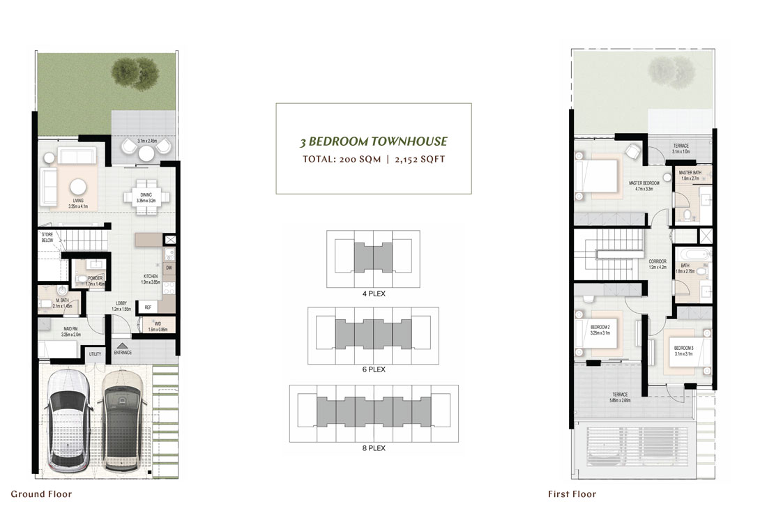 Elan Townhouses floor plan 1