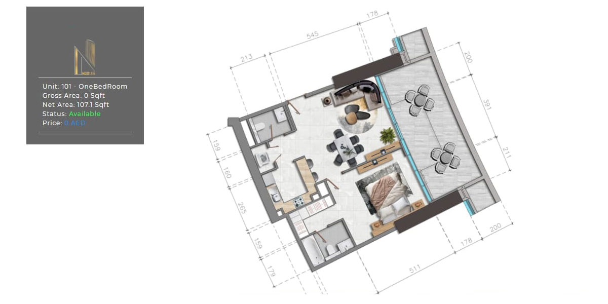 Nobles Tower floor plan 1