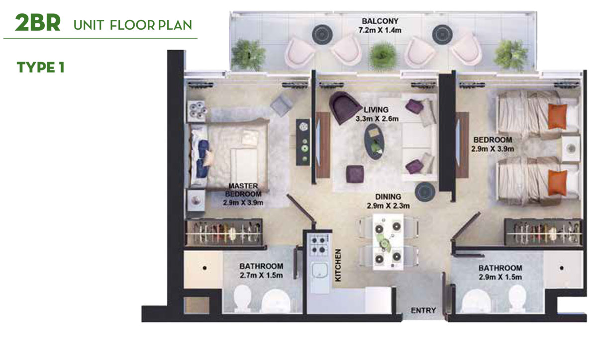 Golf Vita Apartments floor plan 3