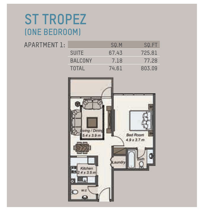 La Riviera Apartments floor plan 2