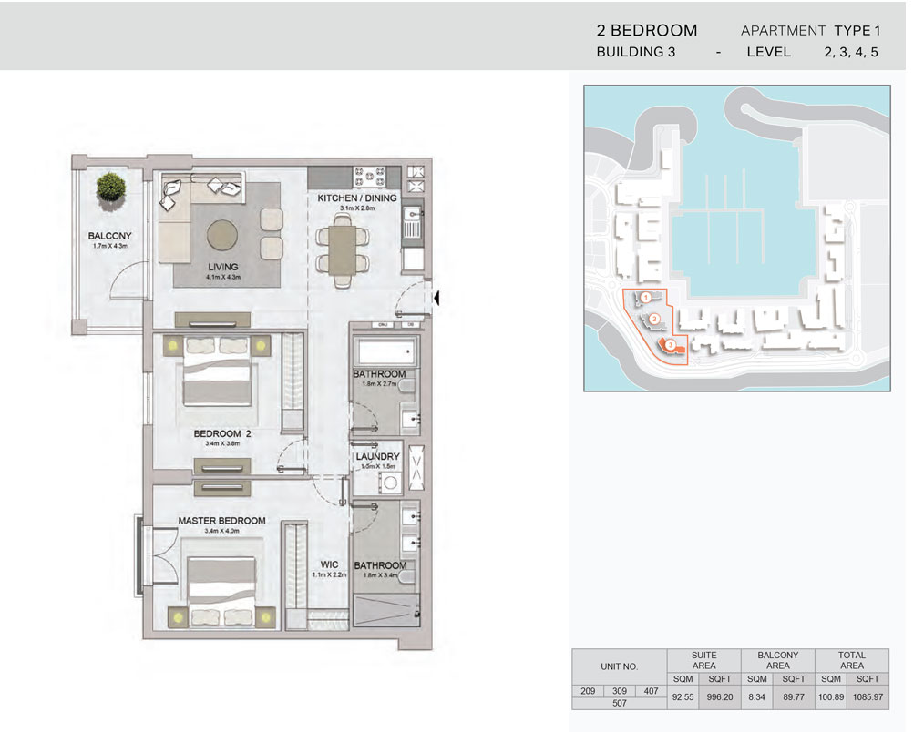La Voile Building 3 floor plan 2