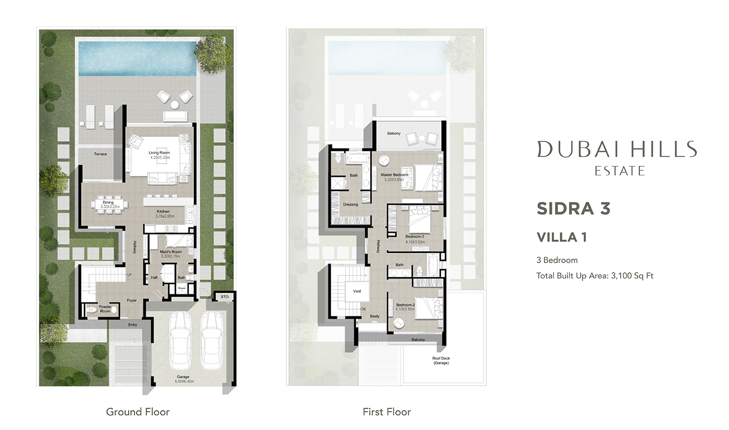 Sidra 3 Villas floor plan 1