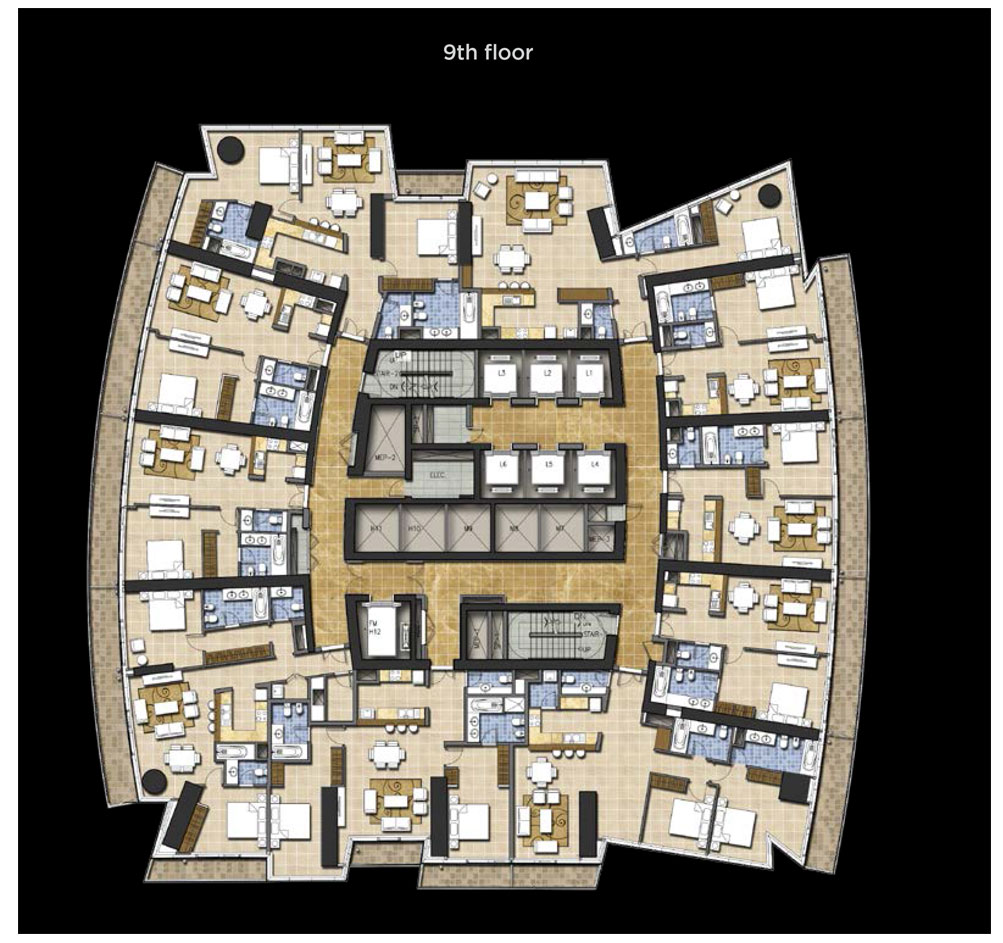 Damac Heights floor plan 2
