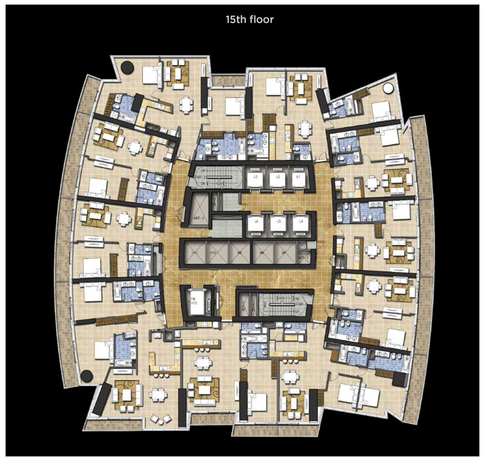Damac Heights floor plan 1