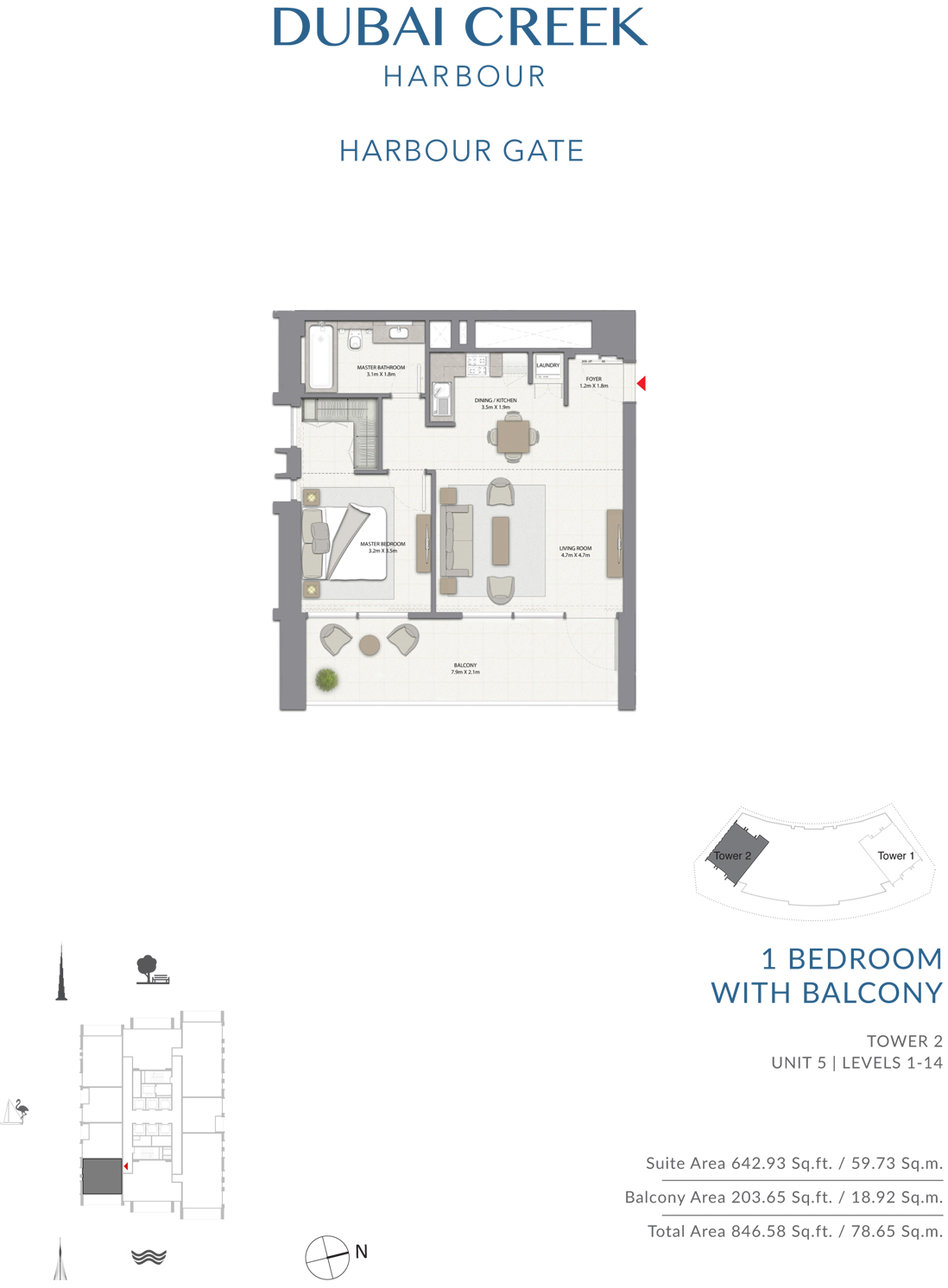Harbour Gate Apartments floor plan 1