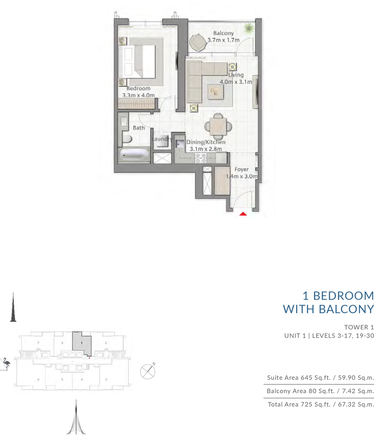 Creek Gate Apartments floor plan 1