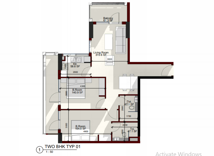 Laya Heights floor plan 3