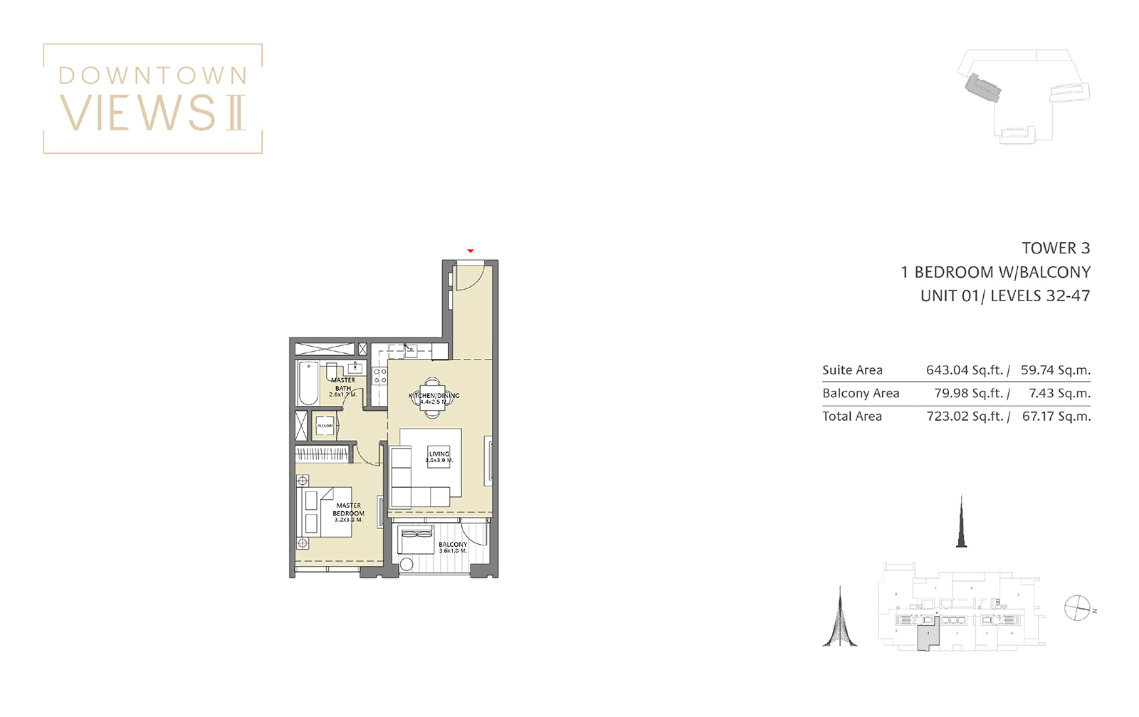 Downtown Views floor plan 2