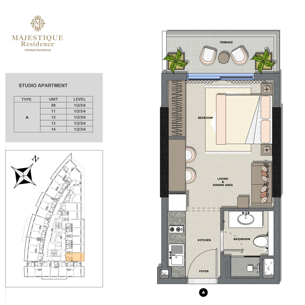 Majestique Residence 2 floor plan 1