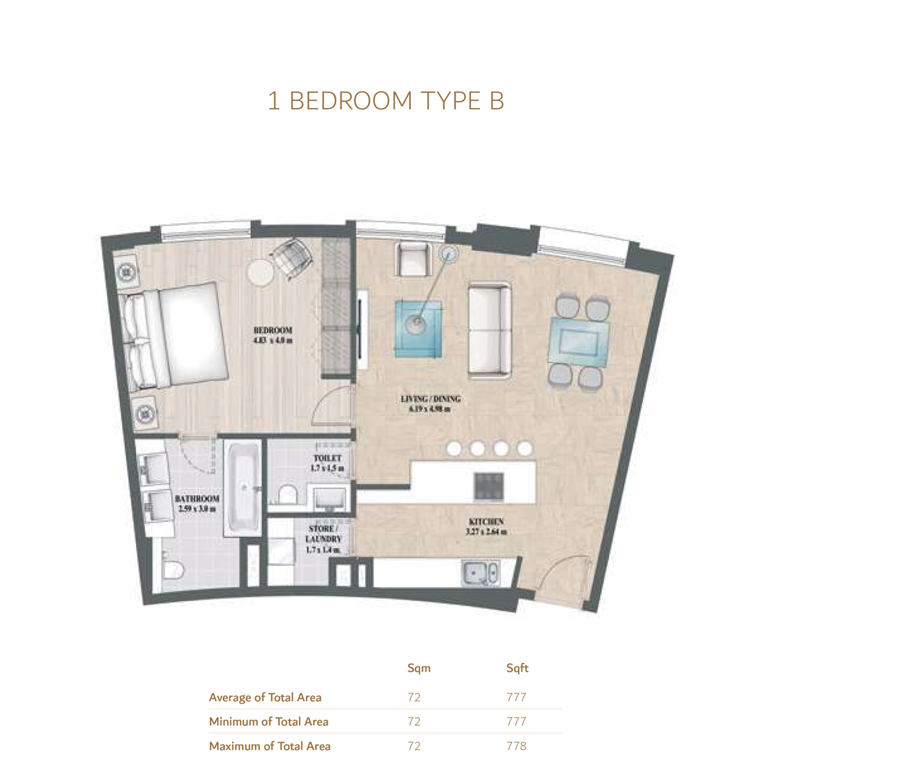 Alandalus Tower D floor plan 1
