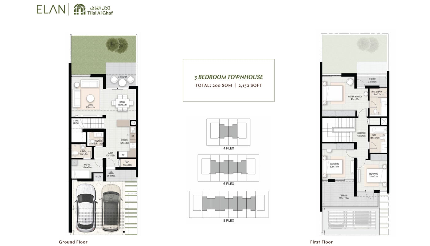 Elan Townhouses Phase 3 floor plan 1