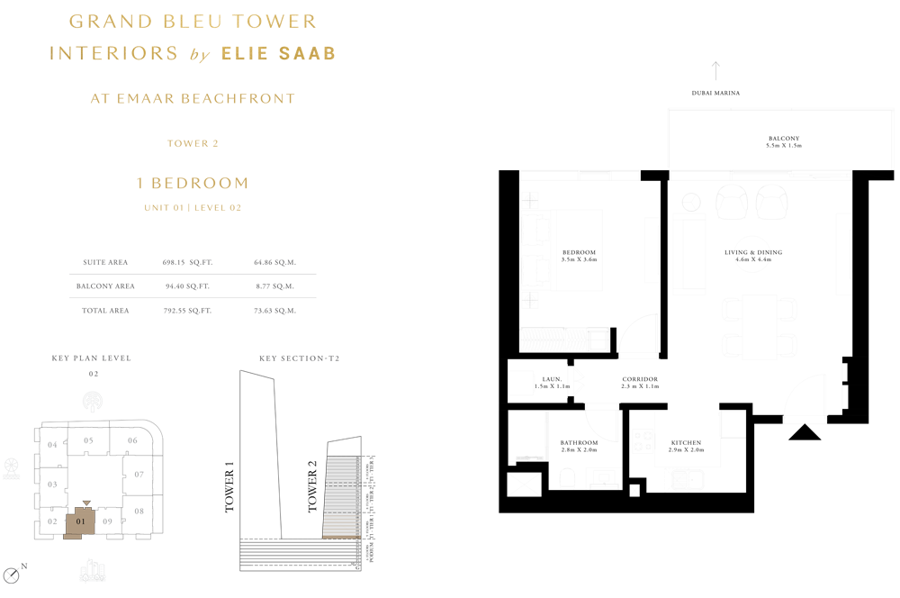 Grand Bleu Tower 2 floor plan 1