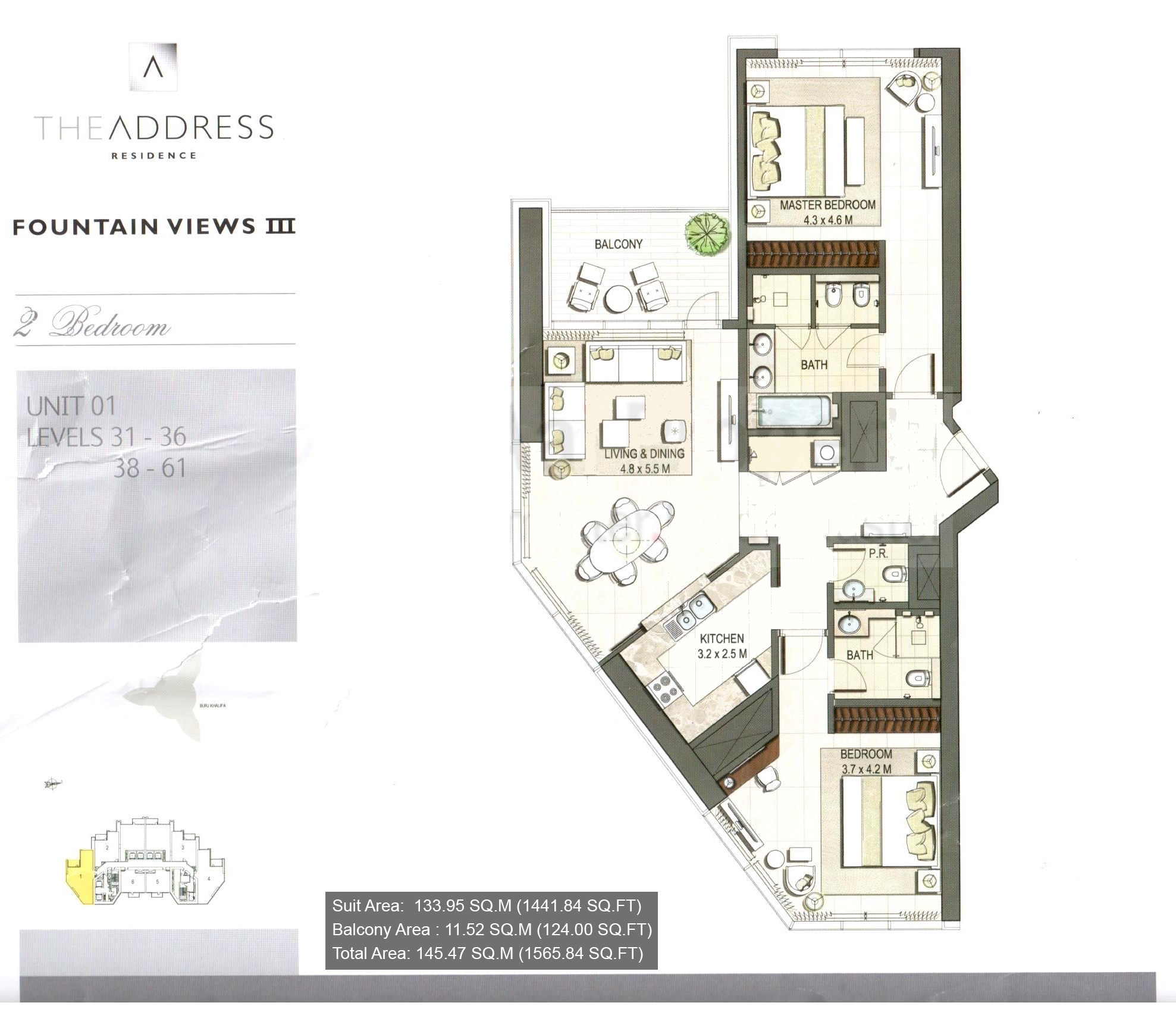 Address Fountain Views floor plan 2