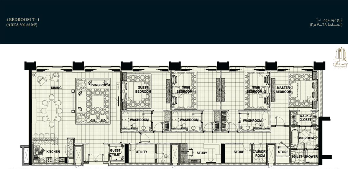 Fairmont Marina Residences floor plan 6