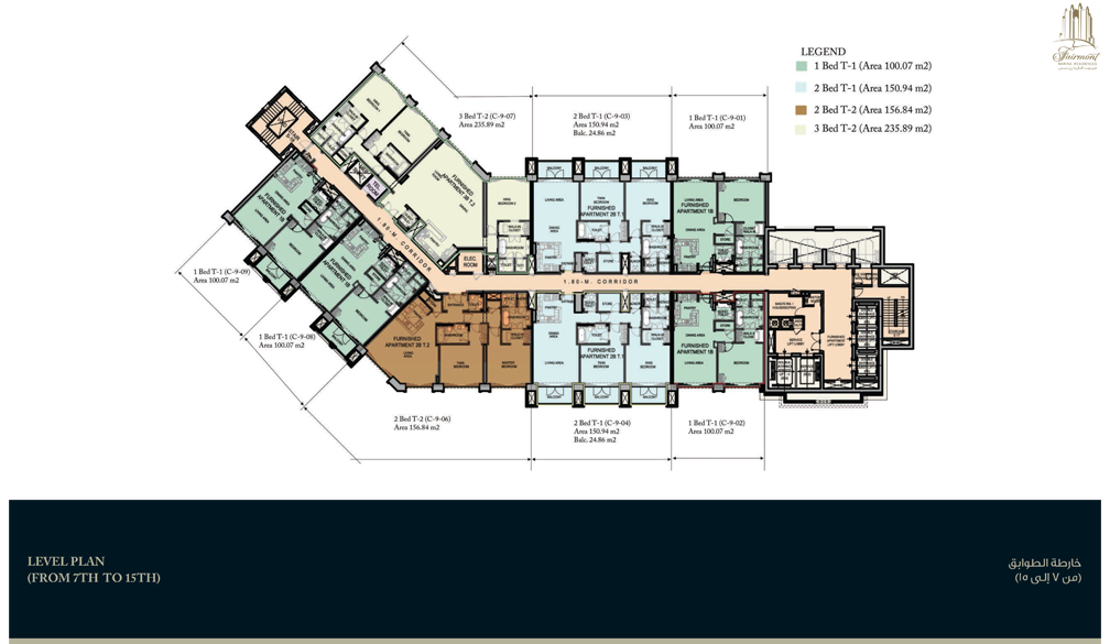 Fairmont Marina Residences floor plan 3