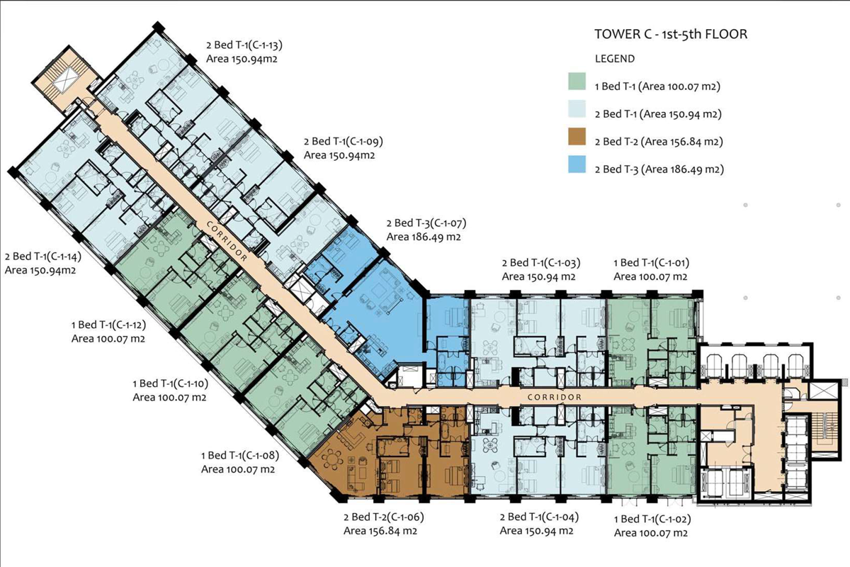 Fairmont Marina Residences floor plan 2
