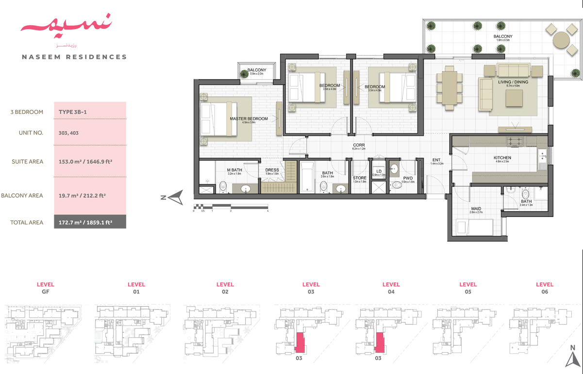 Naseem Residences floor plan 3