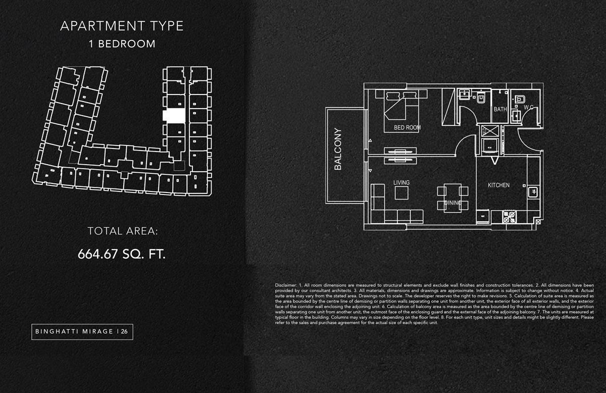 Binghatti Mirage floor plan 1