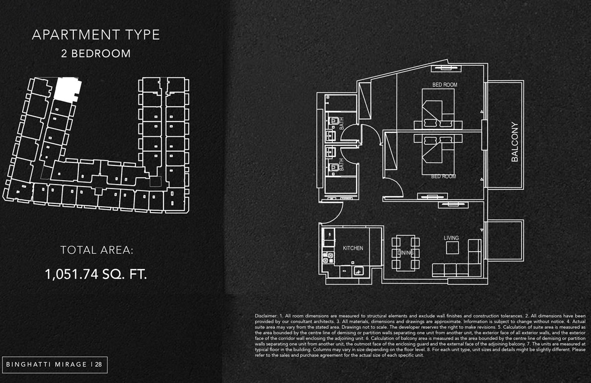 Binghatti Mirage floor plan 3