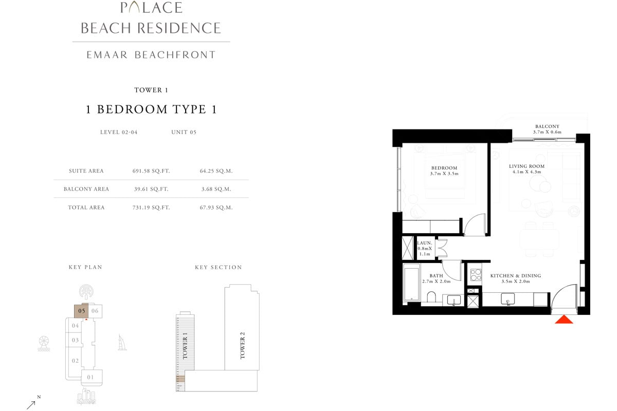 Palace Beach Residence floor plan 1
