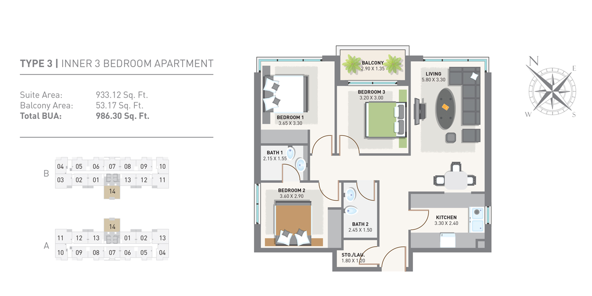 Green Diamond One floor plan 3