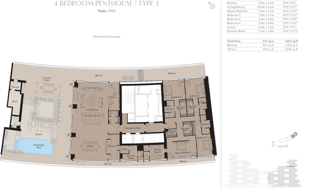 The Royal Atlantis Residences floor plan 3