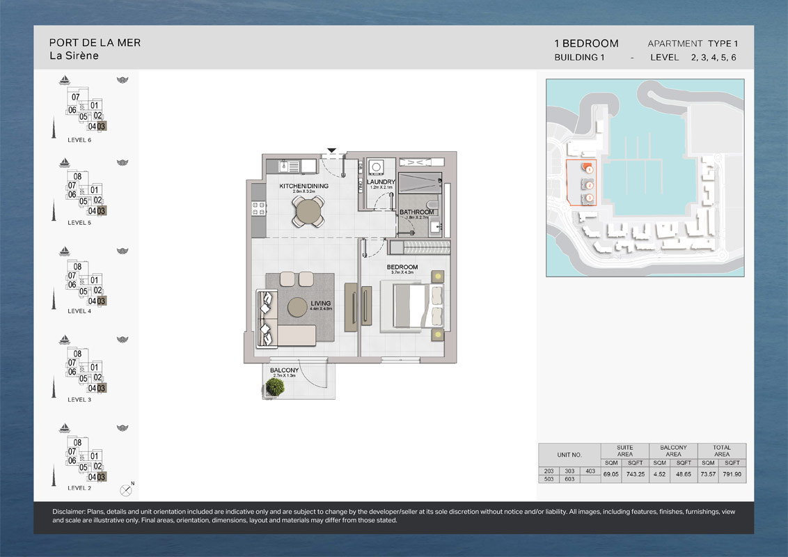 La Sirene Port De La Mer floor plan 1